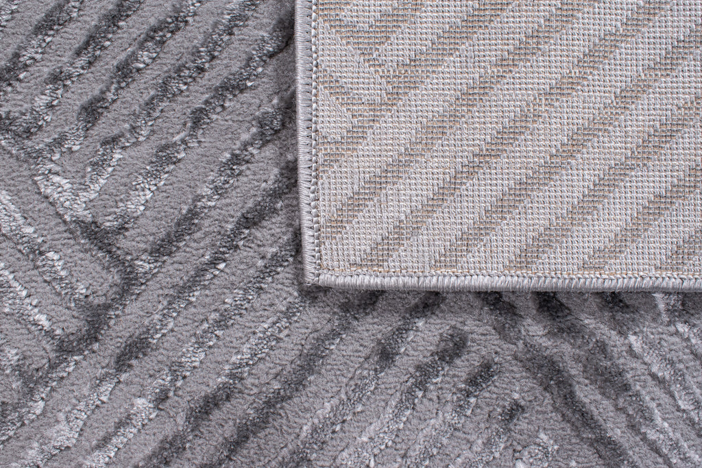 Tapis Bianca 160 - Motif Graphique - Gris - Intérieur