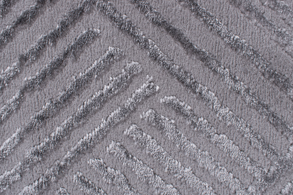 Tapis intérieur poils en relief gris : BIA160GRI BIANCA