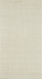 Tapis motif en relief crème : BIA163CRE BIANCA