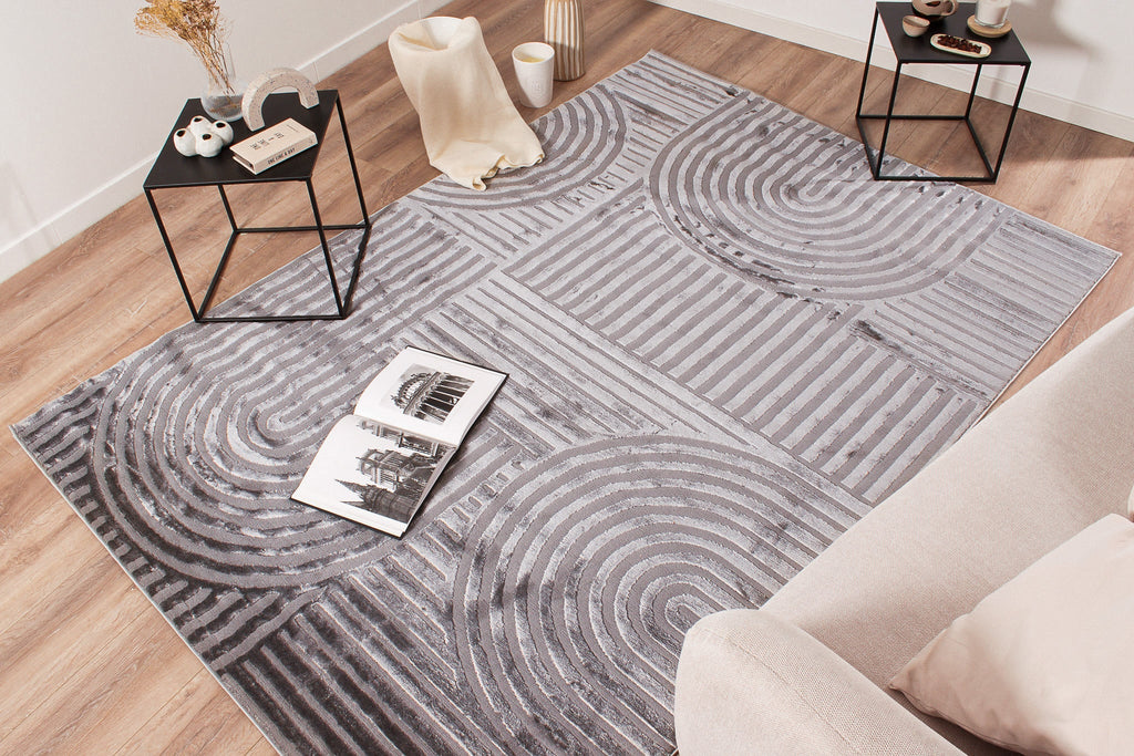 Tapis Bianca 163 - Motif Graphique - Gris - Intérieur