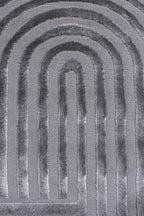 Tapis motif en relief gris : BIA163GRI BIANCA