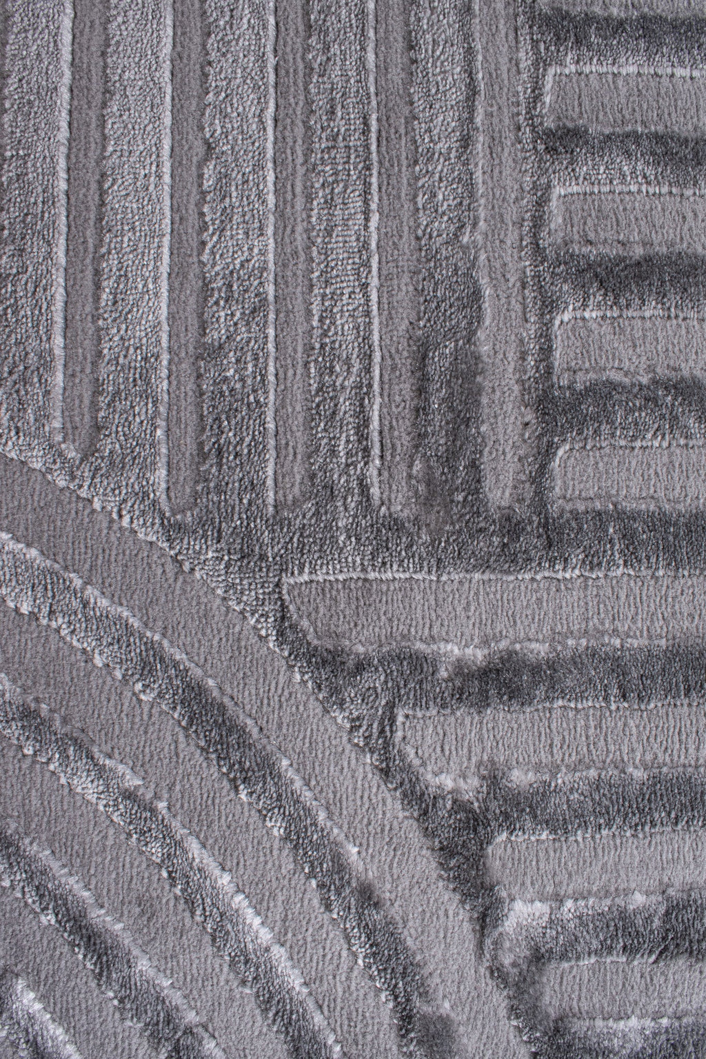 Tapis motif en relief gris : BIA163GRI BIANCA