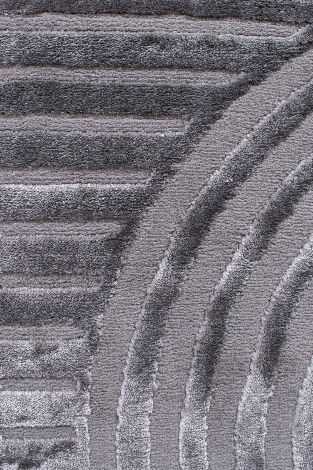 Tapis motif en relief gris : BIA163GRI BIANCA