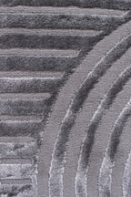 Tapis motif en relief gris : BIA163GRI BIANCA