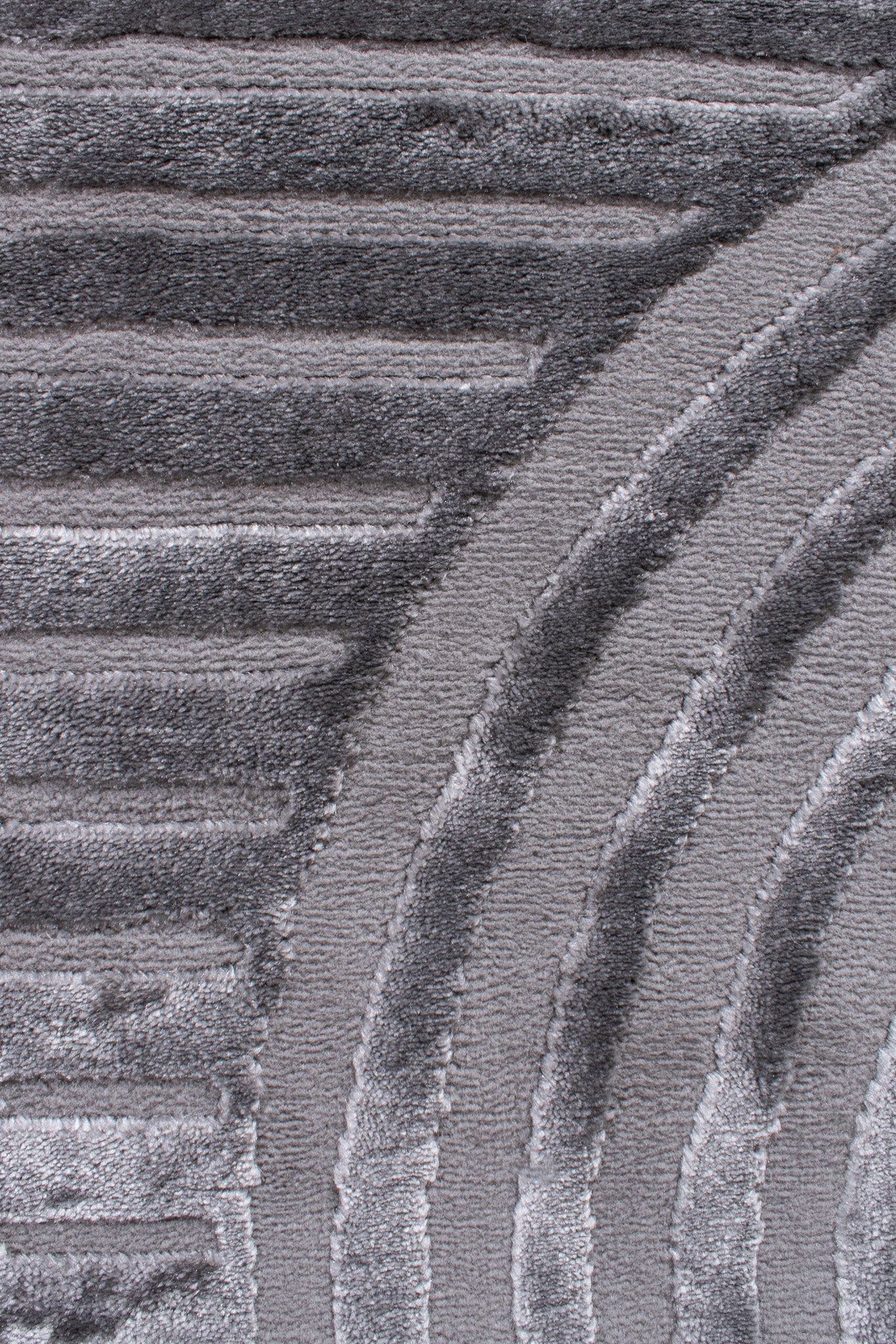 Tapis motif en relief gris : BIA163GRI BIANCA