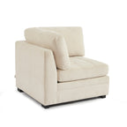 Billie - Chauffeuse D'Angle - Tissu Chenille - Beige