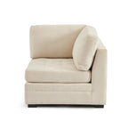 Billie - Chauffeuse D'Angle - Tissu Chenille - Beige