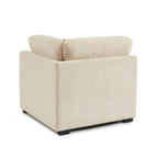 Billie - Chauffeuse D'Angle - Tissu Chenille - Beige