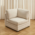 Billie - Chauffeuse D'Angle - Tissu Chenille - Beige