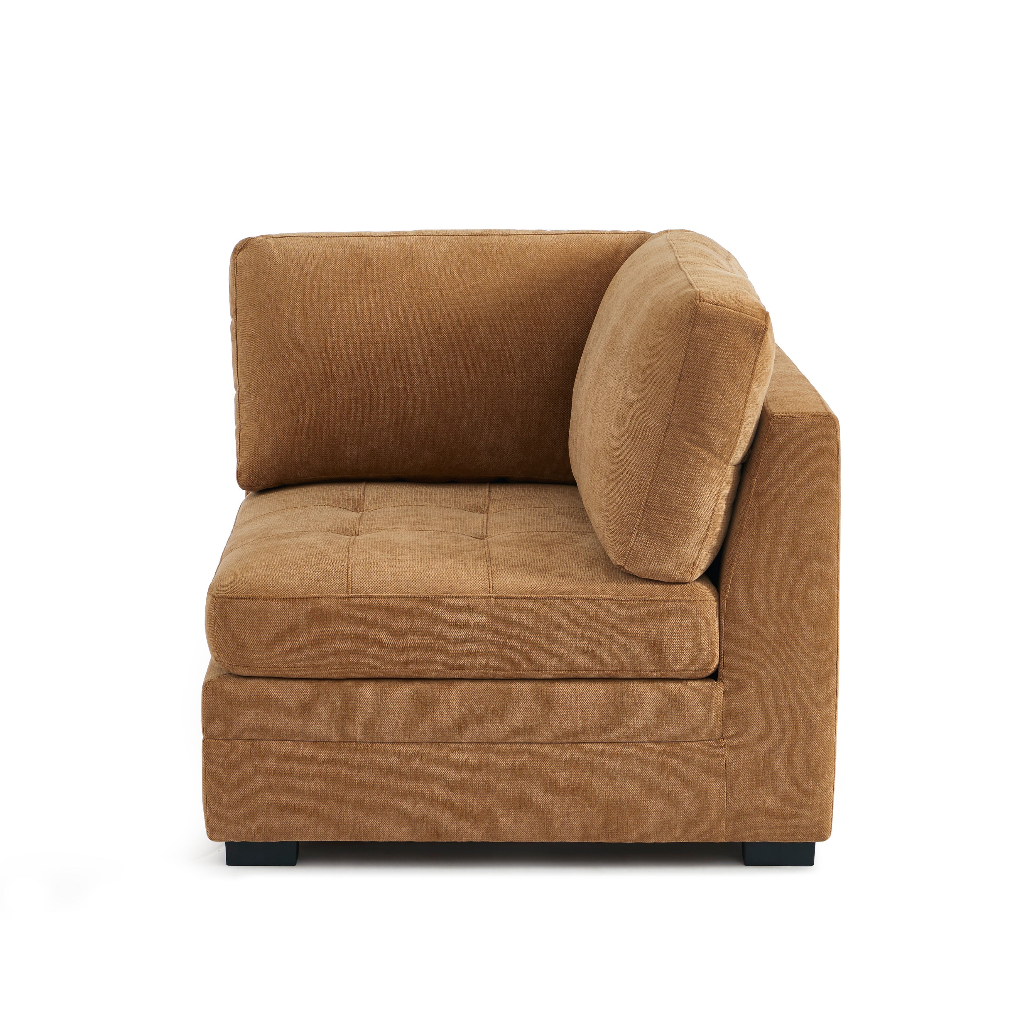 Billie - Chauffeuse D'Angle - Tissu Chenille Écureuil