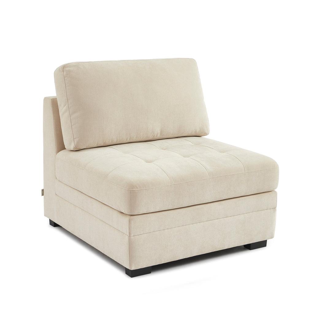 Billie - Chauffeuse Modulable 1 Place - Tissu Chenille - Beige