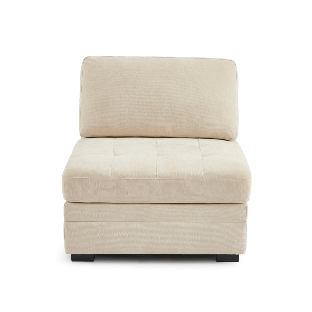 Billie - Chauffeuse Modulable 1 Place - Tissu Chenille - Beige