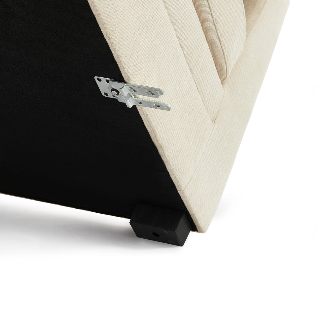 Billie - Chauffeuse Modulable 1 Place - Tissu Chenille - Beige