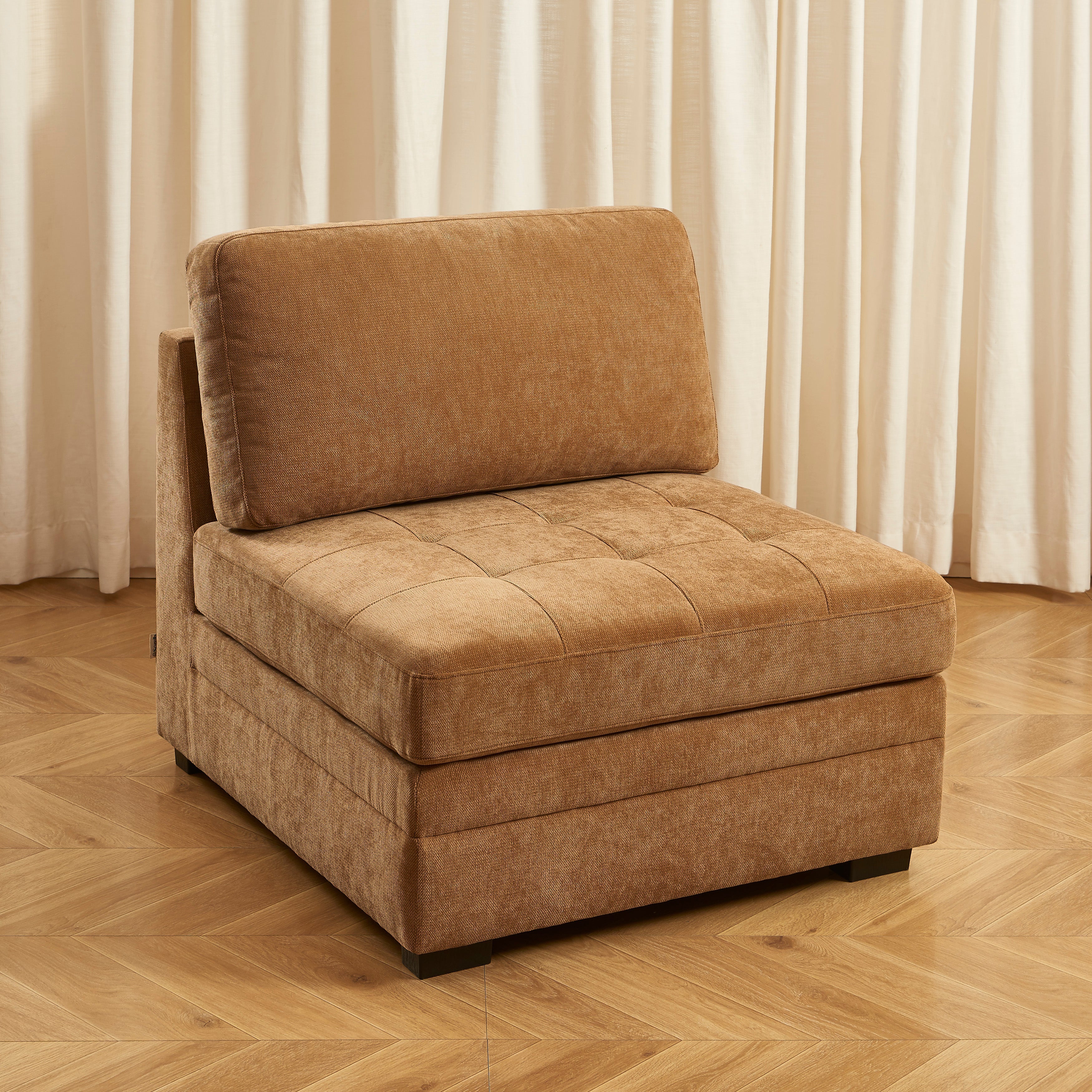 Billie - Chauffeuse Modulable 1 Place - Tissu Chenille Écureuil
