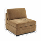 Billie - Chauffeuse Modulable 1 Place - Tissu Chenille Écureuil