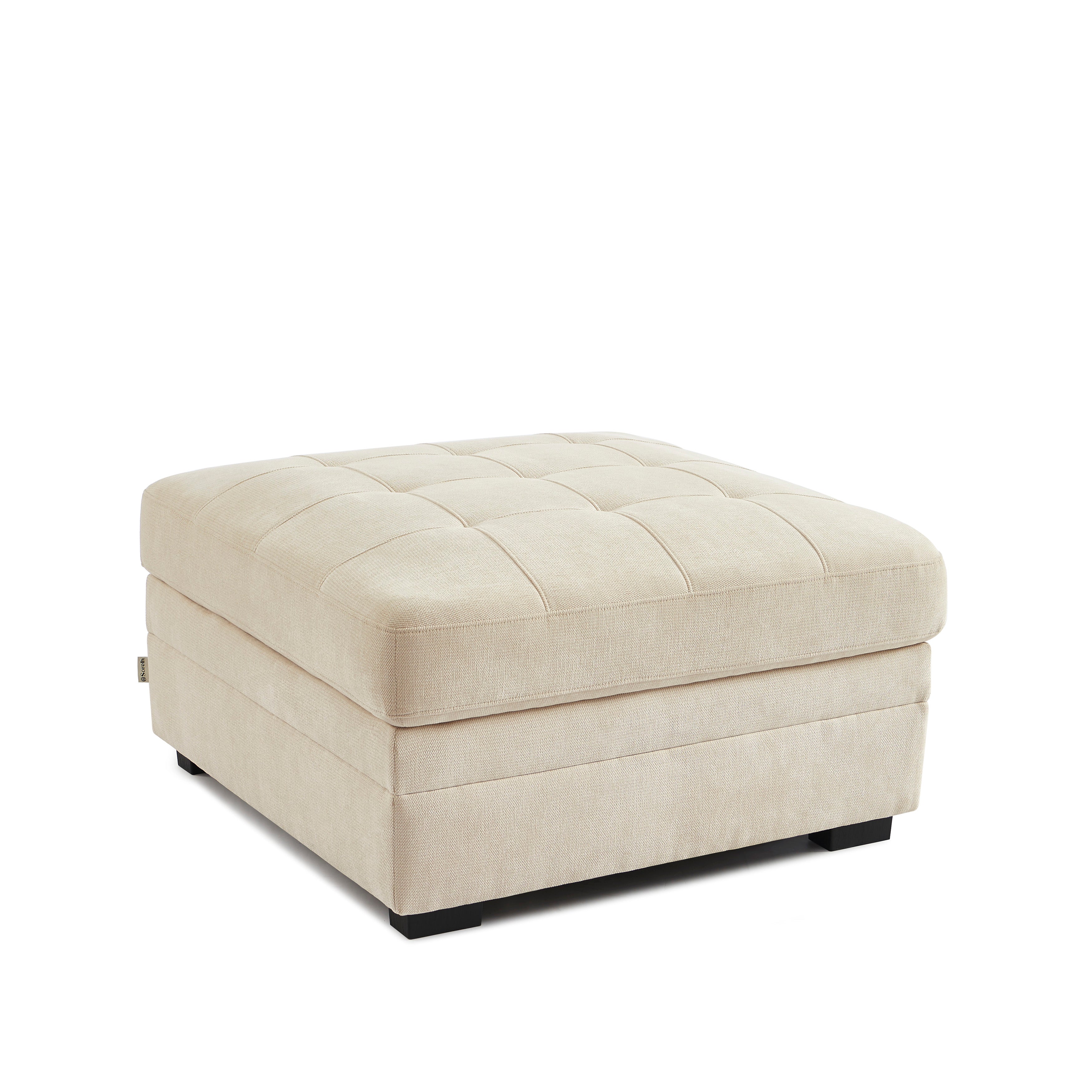 Billie - Pouf - Tissu Chenille - Beige