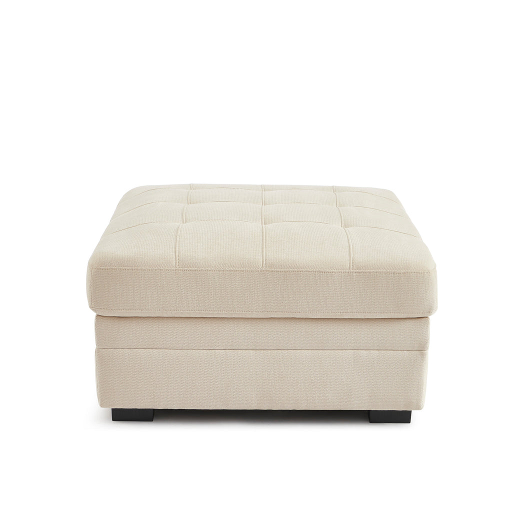 Billie - Pouf - Tissu Chenille - Beige