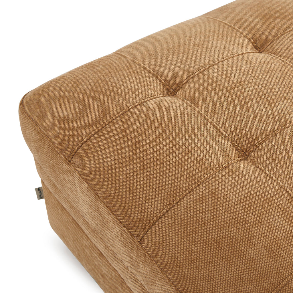 Pouf Billie Avec Coffre De Rangement Tissu Chenille Écureuil