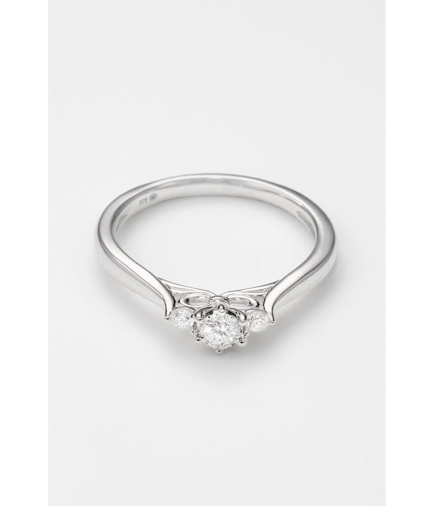Bague "Visoria" - D 0,15Ct/3 - Or Blanc