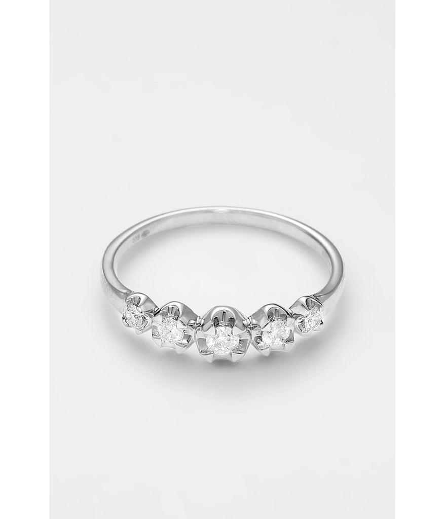 Bague "Mariana" - D 0,20Ct/5 - Or Blanc
