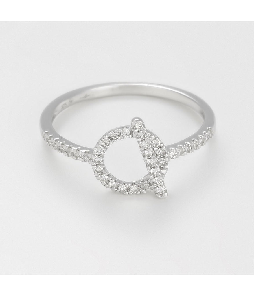 Bague "Indira" - D0,22/36 - Or Blanc