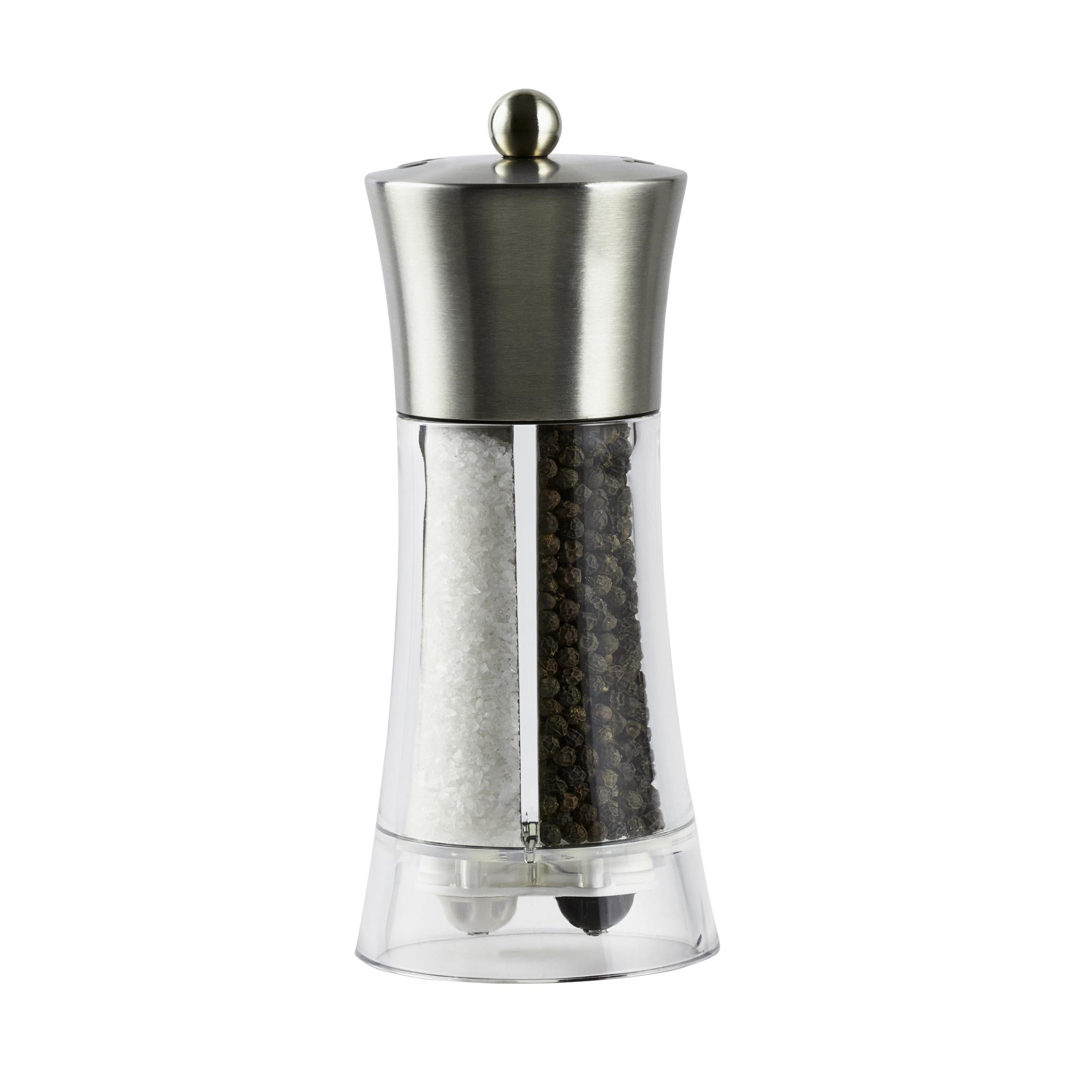 Moulin À Poivre Et Sel - Acrylique Et Acier Inoxydable « Dual Big » 19 Cm