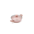 Casserole 24 CM - Stonerose - Avec Couvercle Et Poignée En Bois