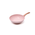 Soucoupe Wok/Pâtes - Stonerose - 28 CM Poignée En Bois