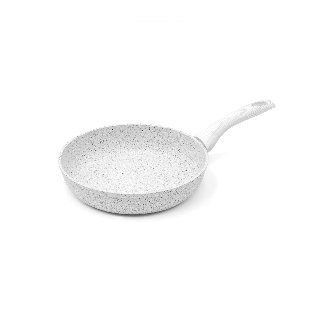 Poêle À Frire 24 Cm Poignée En Bois Blanc « Stonewhite »