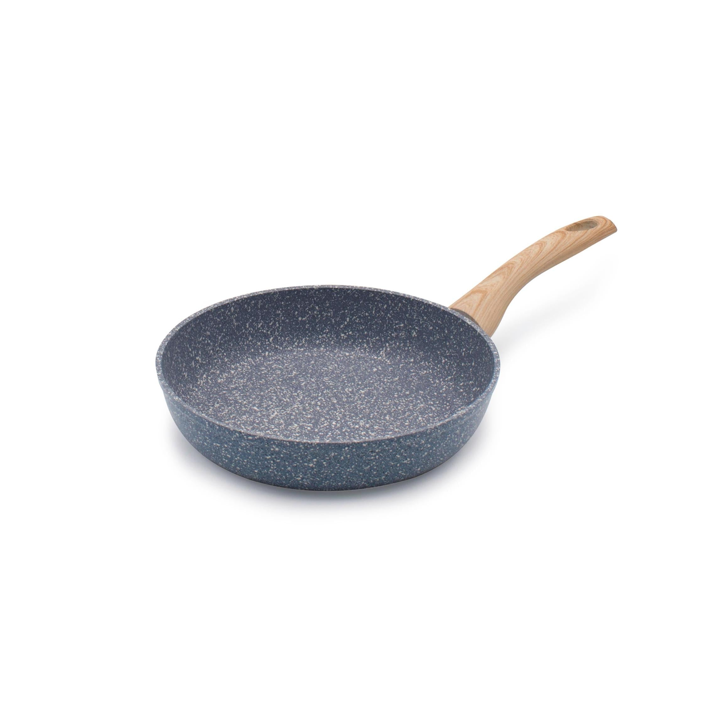 Poêle À Frire Ø 24 Cm Poignée En Bois Naturel « Pierre Gourmet »