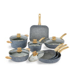 Batterie 13 Pièces. « Pierre Gourmet » Manipule Design Bois Naturel