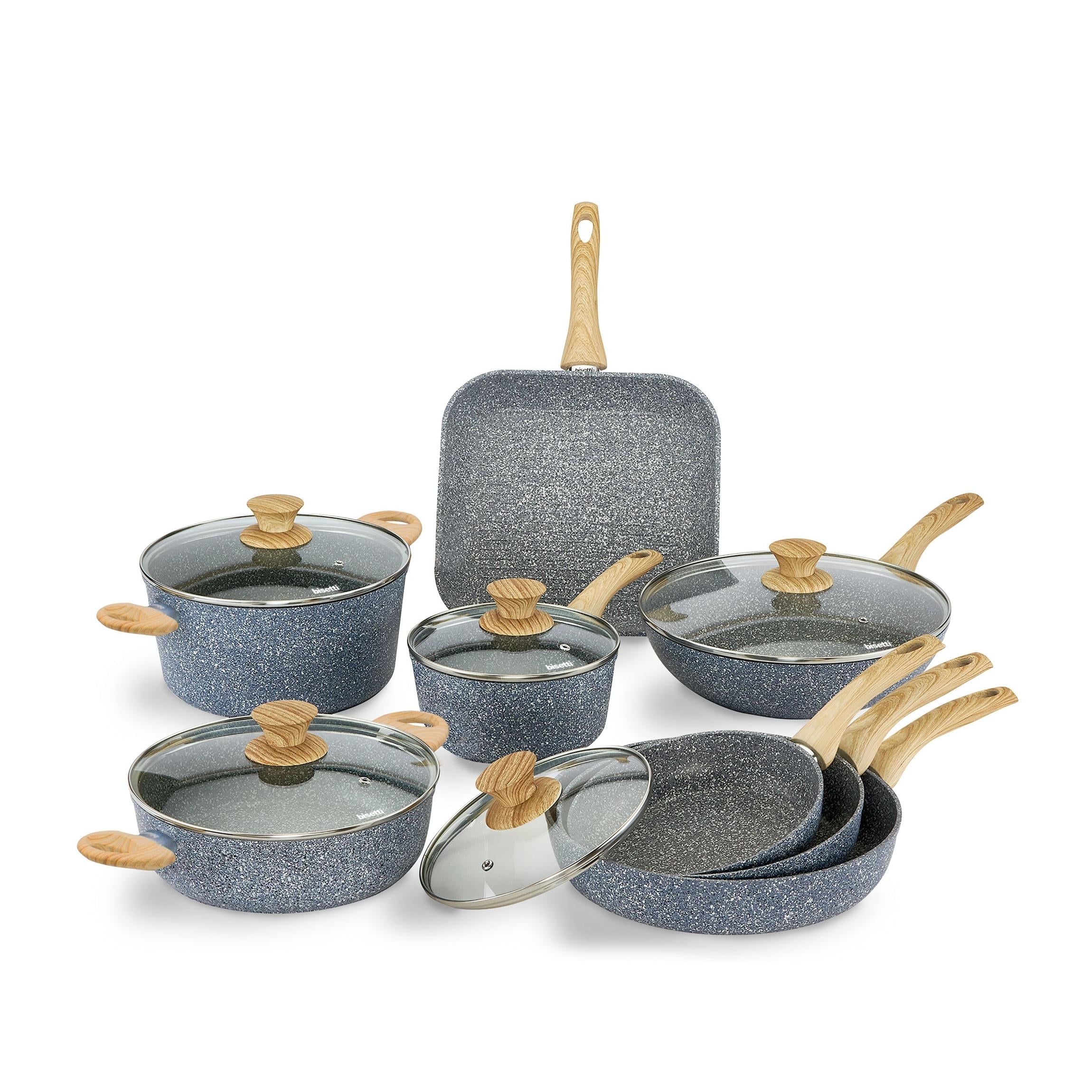 Batterie 13 Pièces. « Pierre Gourmet » Manipule Design Bois Naturel