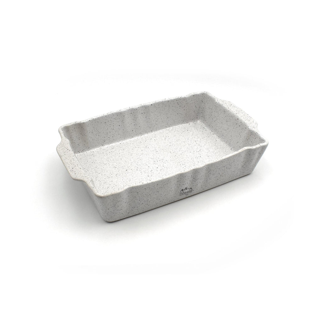 Grand Plat Rectangulaire 34X22X7 Cm En Grès À Haute Résistance Stonewhite