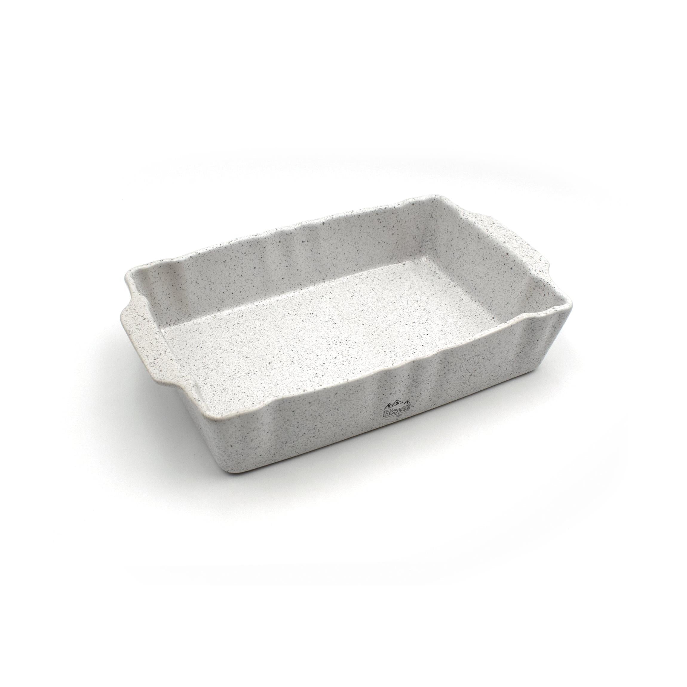 Grand Plat Rectangulaire 34X22X7 Cm En Grès À Haute Résistance Stonewhite