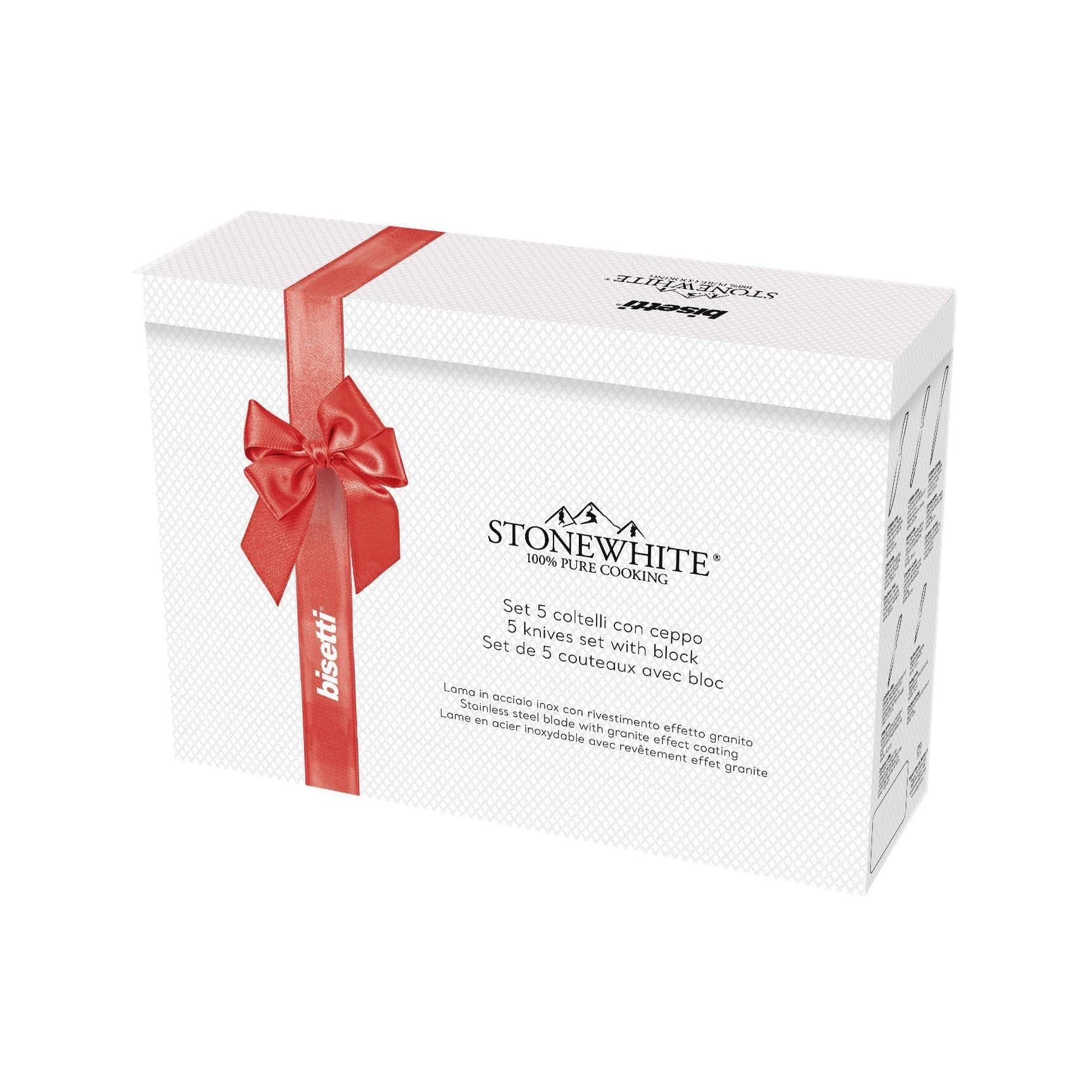 Ensemble De 5 Couteaux Stonewhite - Manches À Finition Argentée