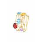 Bague "Eclat De Couleurs" T0,93/2 + Am0,30/1 + G0,55/1 + C0,50/1 - Or Jaune