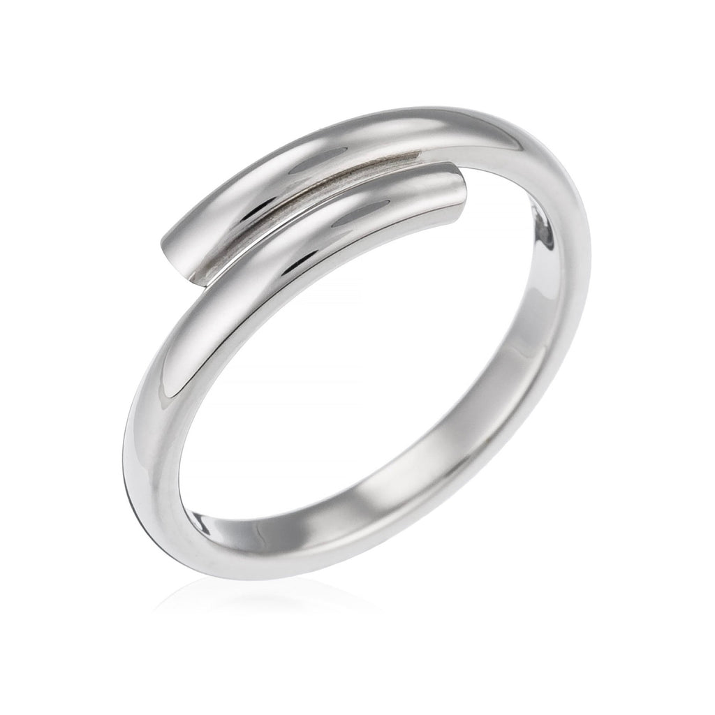 Bague "Frôlage" - Or Blanc 375/1000