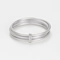 Bague "Trinité "Or Blanc 375/1000