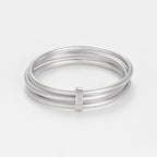 Bague "Trinité "Or Blanc 375/1000