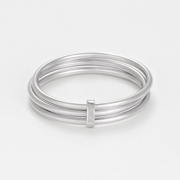 Bague "Trinité "Or Blanc 375/1000