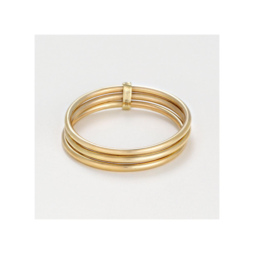 Bague "Trinité " Or Jaune 375 /1000