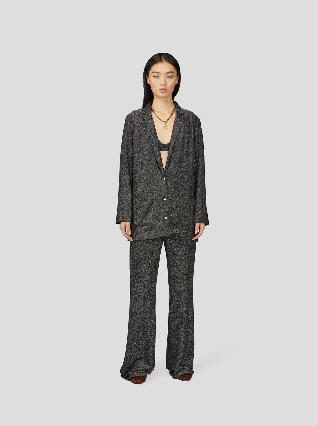Blazer Sonny Crockett En Tricot Argent Constellation