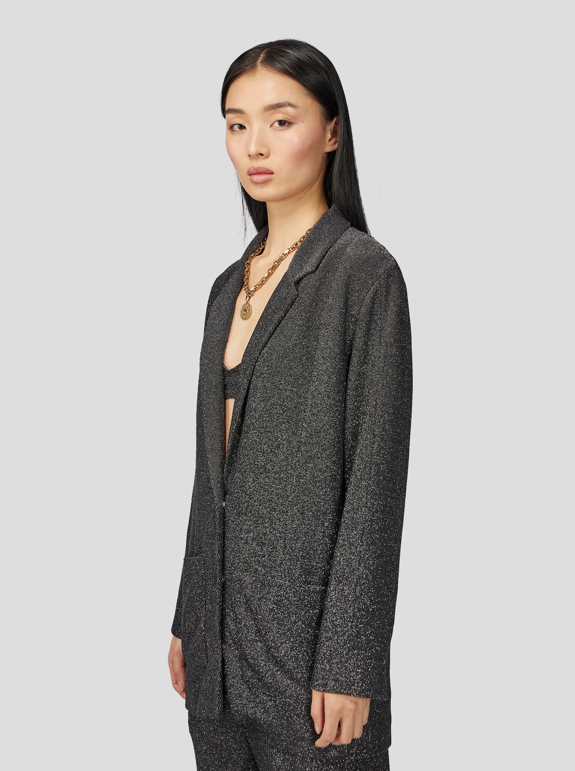 Blazer Sonny Crockett En Tricot Argent Constellation