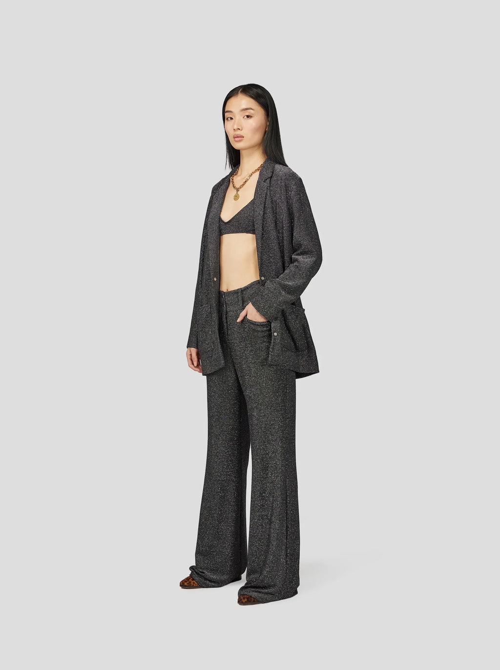 Blazer Sonny Crockett En Tricot Argent Constellation