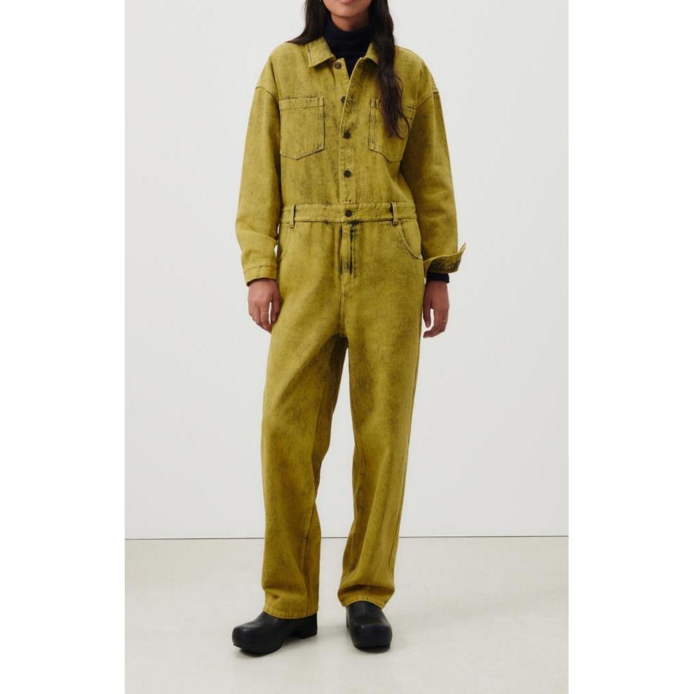 Combinaison Pantalon Manches Longues - Surteinture Jaune - Femme