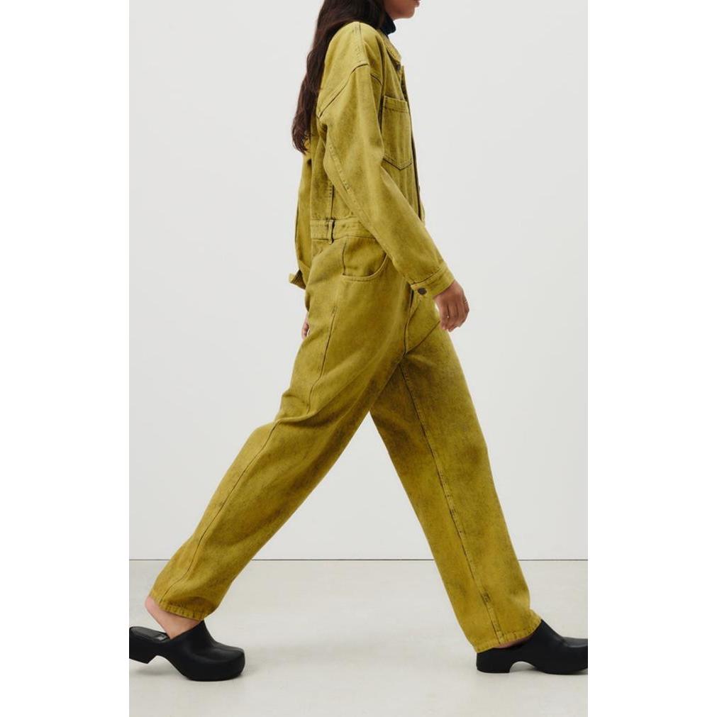 Combinaison Pantalon Manches Longues - Surteinture Jaune - Femme