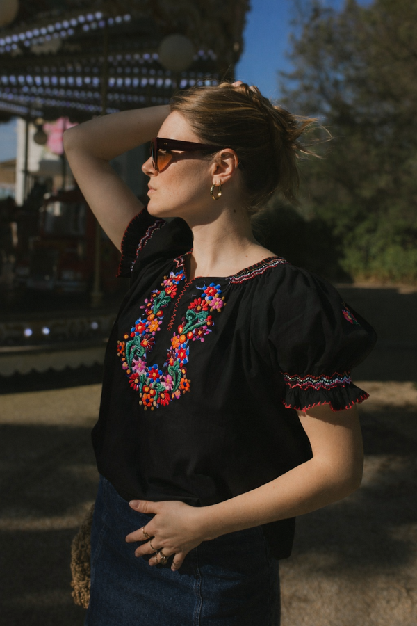 Blouse Hongroise - Noir