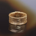 Bague " Vico Scintillant 9Mm" Or Jaune 375/1000