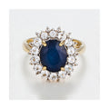 Bague "Soleil Bleu" - Or Jaune 375/1000