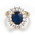 Bague "Soleil Bleu" - Or Jaune 375/1000